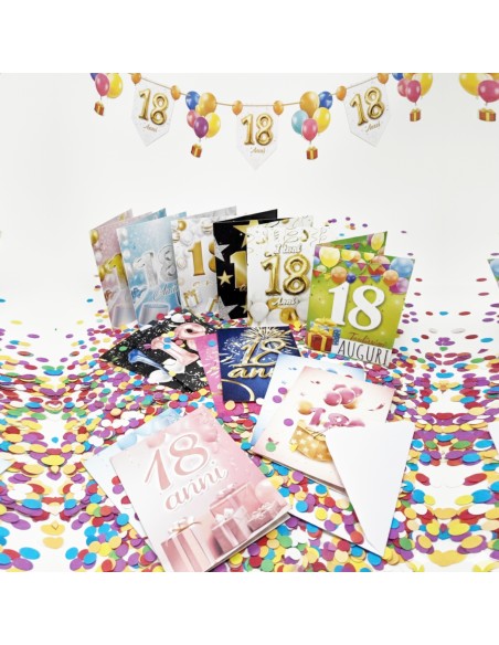 Kit ricarica 18 Anni / biglietti di auguri mod. Basic