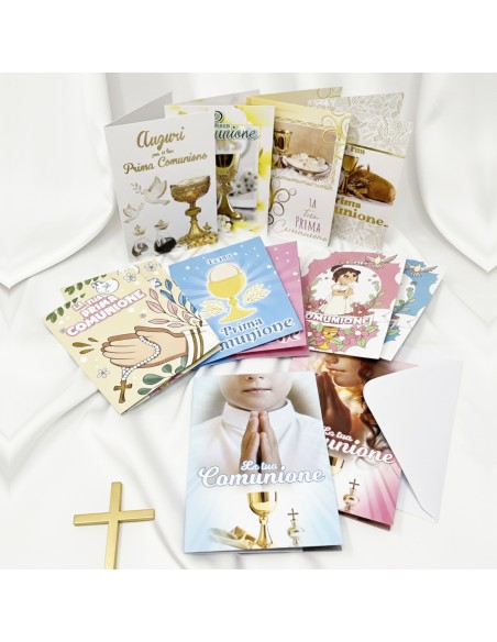 Kit ricarica Prima Comunione / biglietti di auguri mod. Basic