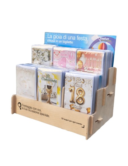 Espositore da Banco / biglietti di auguri mod. Basic (pz. 288)