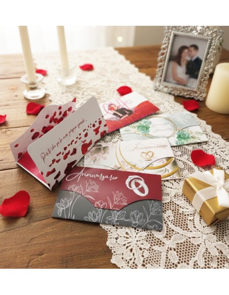 Kit ricarica Anniversario (25, 50 anni) e Promessa di matrimonio / Porta Soldi Deluxe