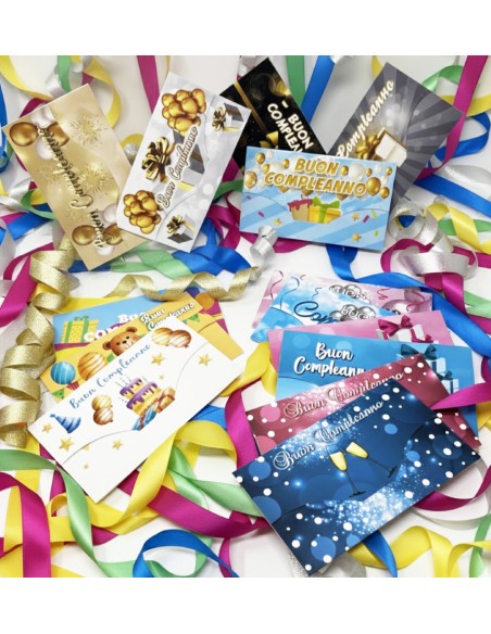 Kit ricarica Buon Compleanno / Porta Soldi Basic