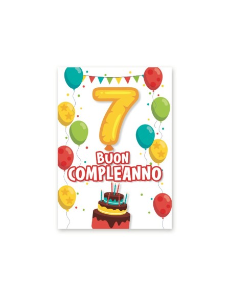 Kit ricarica Compleanni (1, 2, 3, 4, 5, 6, 7, 8, 9, 10 anni) / Biglietti di auguri mod. Basic