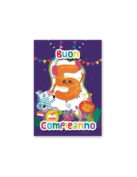 Kit ricarica Compleanni (1, 2, 3, 4, 5, 6, 7, 8, 9, 10 anni) / Biglietti di auguri mod. Basic
