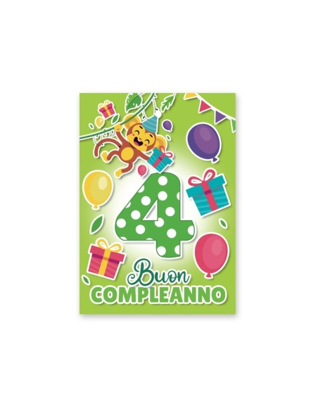 Kit ricarica Compleanni (1, 2, 3, 4, 5, 6, 7, 8, 9, 10 anni) / Biglietti di auguri mod. Basic