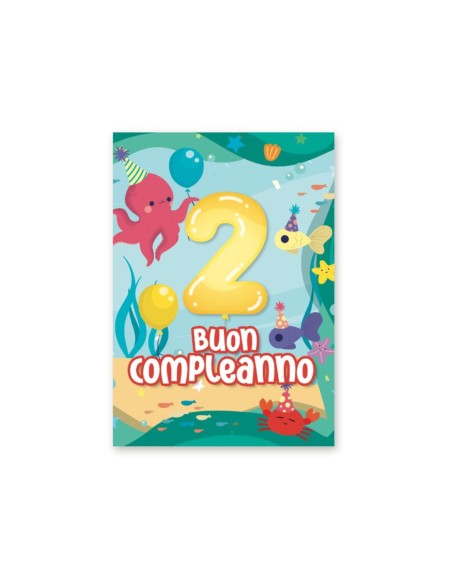 Kit ricarica Compleanni (1, 2, 3, 4, 5, 6, 7, 8, 9, 10 anni) / Biglietti di auguri mod. Basic