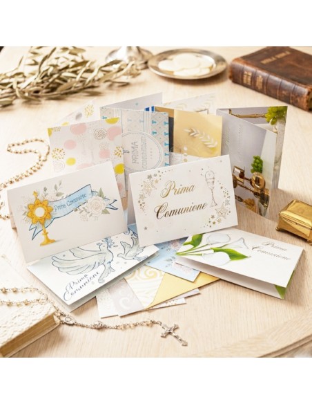 Kit ricarica Prima Comunione / biglietti di auguri mod. Deluxe