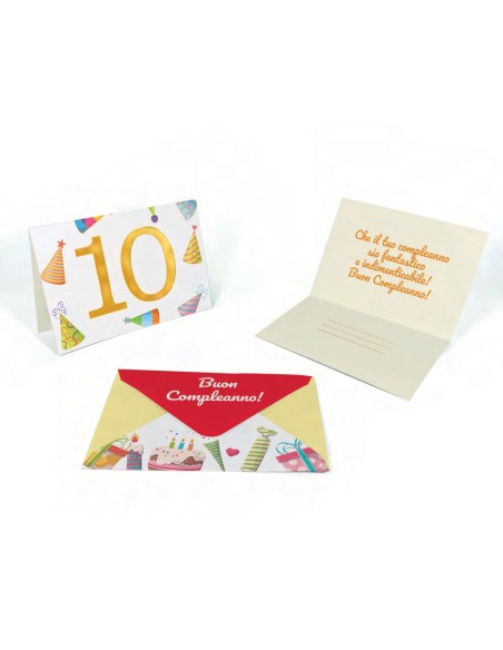 Kit ricarica Compleanni (2, 3, 4, 5, 6, 7, 8, 9, 10 anni) / biglietti mod. Deluxe