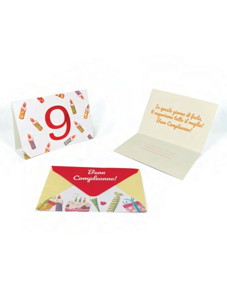 Kit ricarica Compleanni (2, 3, 4, 5, 6, 7, 8, 9, 10 anni) / biglietti mod. Deluxe
