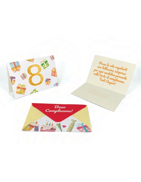 Kit ricarica Compleanni (2, 3, 4, 5, 6, 7, 8, 9, 10 anni) / biglietti mod. Deluxe