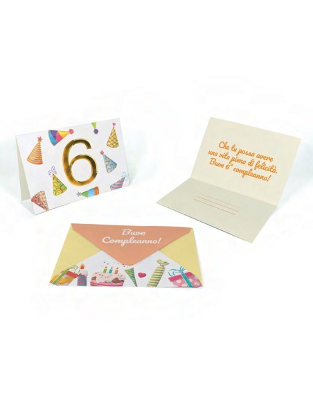 Kit ricarica Compleanni (2, 3, 4, 5, 6, 7, 8, 9, 10 anni) / biglietti mod. Deluxe