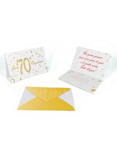 Kit ricarica Compleanni (20, 30, 40, 50, 60, 70, 80 anni) e Pensione / biglietti mod. Deluxe