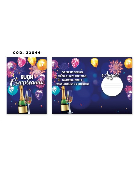 Kit ricarica Compleanno / biglietti di auguri mod. Basic