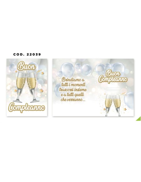 Kit ricarica Compleanno / biglietti di auguri mod. Basic