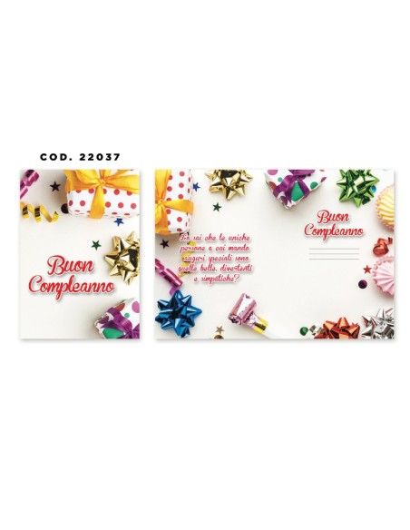 Kit ricarica Compleanno / biglietti di auguri mod. Basic