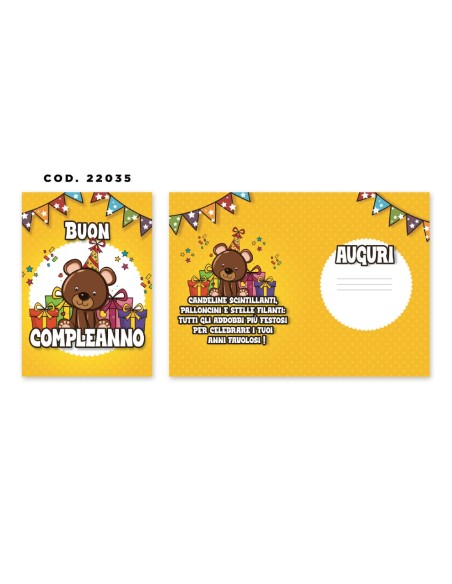 Kit ricarica Compleanno / biglietti di auguri mod. Basic