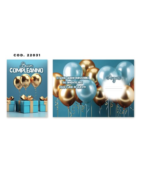 Kit ricarica Compleanno / biglietti di auguri mod. Basic