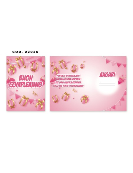 Kit ricarica Compleanno / biglietti di auguri mod. Basic