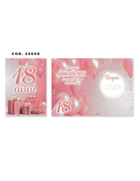 Kit ricarica 18 Anni / biglietti di auguri mod. Basic