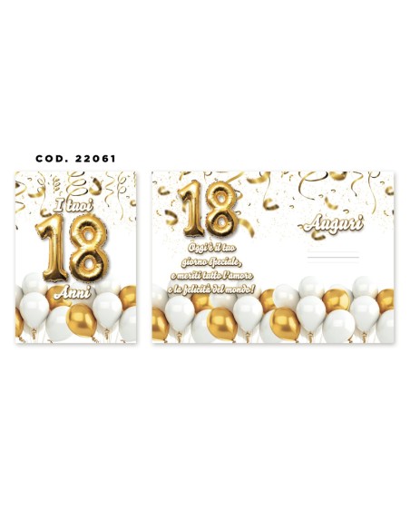 Kit ricarica 18 Anni / biglietti di auguri mod. Basic