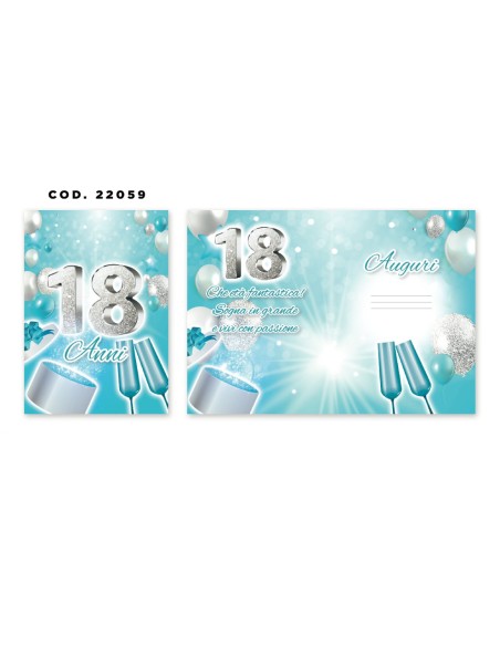 Kit ricarica 18 Anni / biglietti di auguri mod. Basic