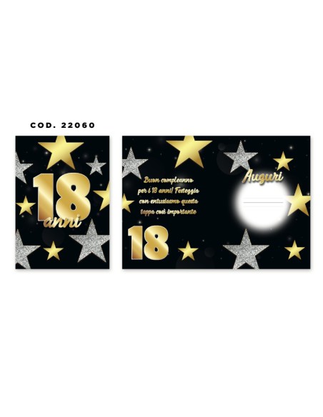Kit ricarica 18 Anni / biglietti di auguri mod. Basic