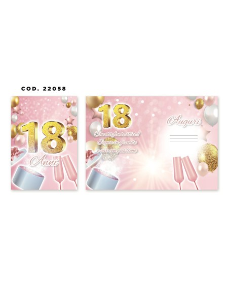 Kit ricarica 18 Anni / biglietti di auguri mod. Basic