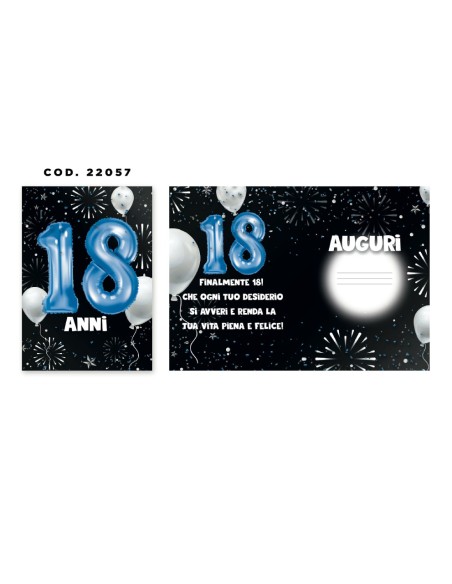 Kit ricarica 18 Anni / biglietti di auguri mod. Basic