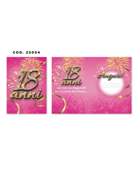 Kit ricarica 18 Anni / biglietti di auguri mod. Basic