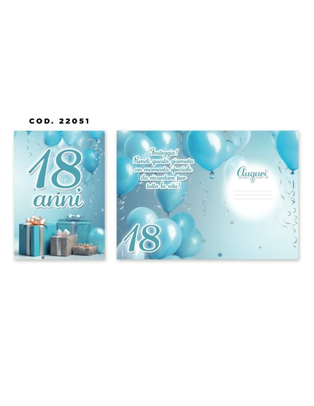 Kit ricarica 18 Anni / biglietti di auguri mod. Basic