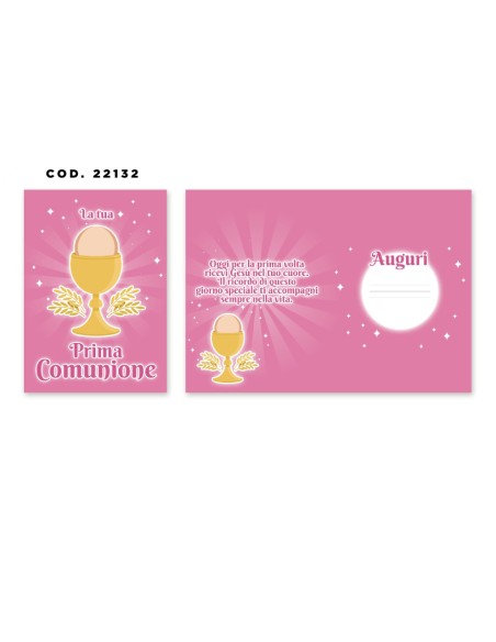 Kit ricarica Prima Comunione / biglietti di auguri mod. Basic
