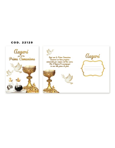 Kit ricarica Prima Comunione / biglietti di auguri mod. Basic