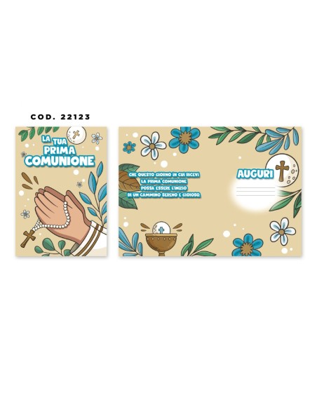 Kit ricarica Prima Comunione / biglietti di auguri mod. Basic