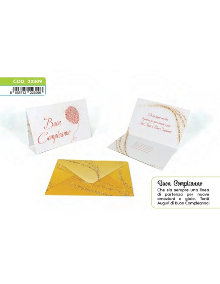 Kit ricarica Buon compleanno / biglietti di auguri mod. Deluxe