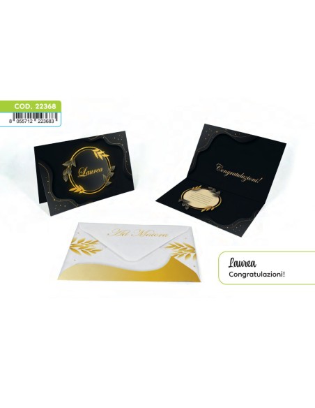 Kit ricarica Laurea / biglietti di auguri mod. Deluxe