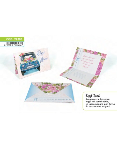 Kit ricarica Matrimonio / biglietti di auguri mod. Deluxe