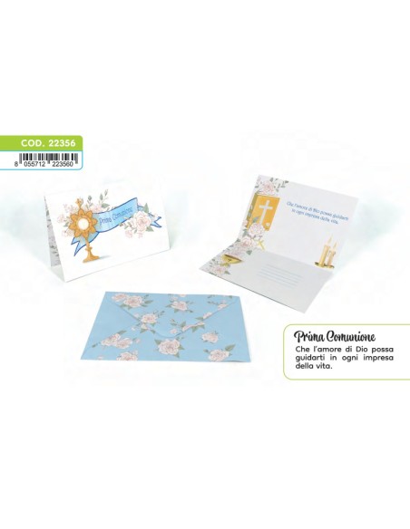 Kit ricarica Prima Comunione / biglietti di auguri mod. Deluxe