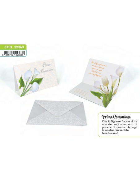 Kit ricarica Prima Comunione / biglietti di auguri mod. Deluxe