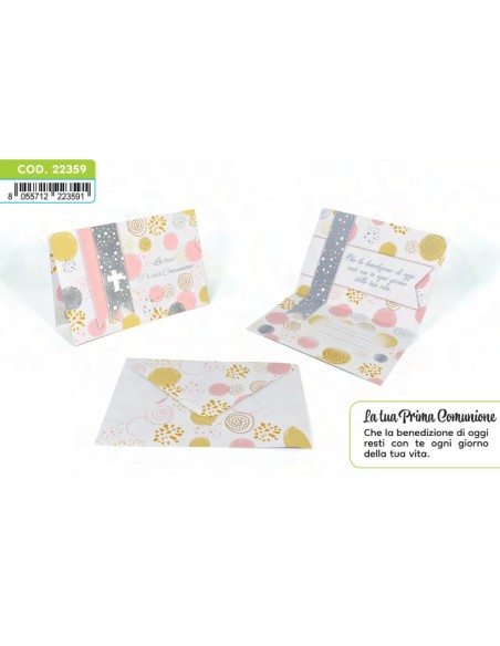 Kit ricarica Prima Comunione / biglietti di auguri mod. Deluxe