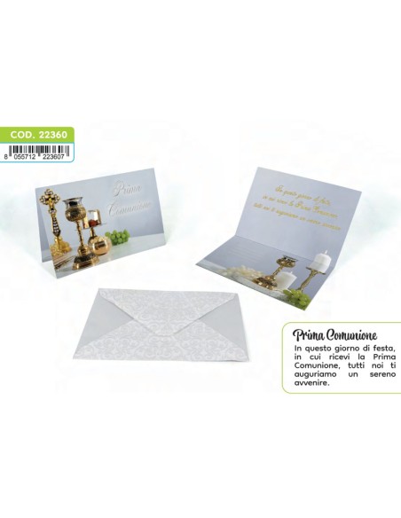 Kit ricarica Prima Comunione / biglietti di auguri mod. Deluxe