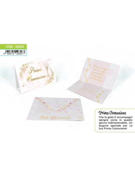 Kit ricarica Prima Comunione / biglietti di auguri mod. Deluxe