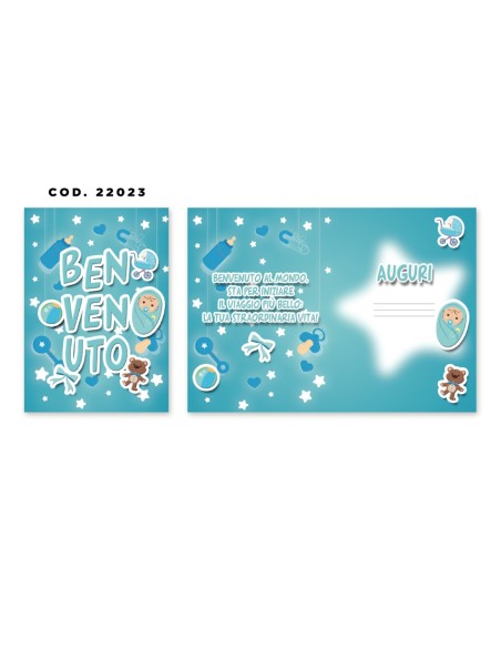 Kit ricarica Nascita / biglietti di auguri mod. Basic