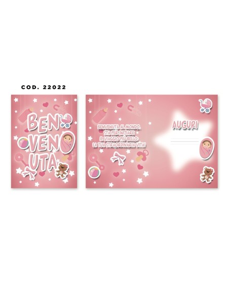 Kit ricarica Nascita / biglietti di auguri mod. Basic