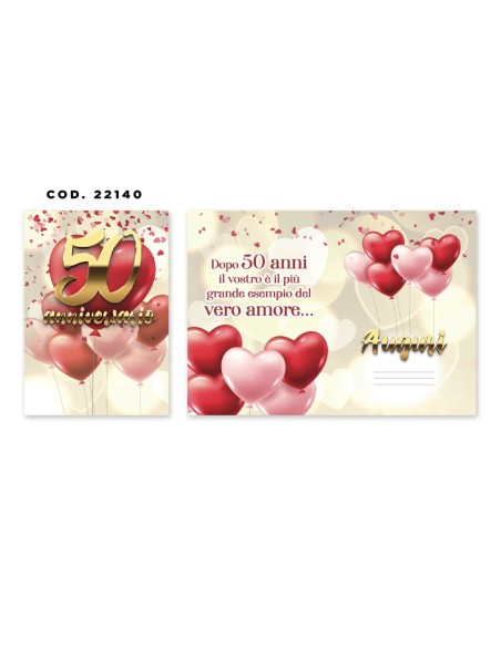 Kit ricarica Anniversario Matrimonio (25, 50 anni) / biglietti di auguri mod. Basic