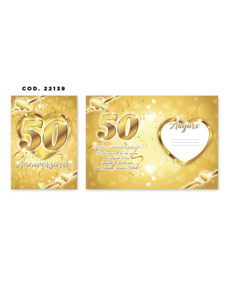 Kit ricarica Anniversario Matrimonio (25, 50 anni) / biglietti di auguri mod. Basic
