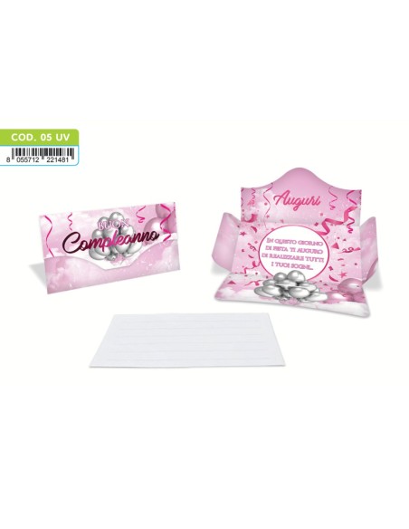 Kit ricarica Buon Compleanno / Porta Soldi Basic