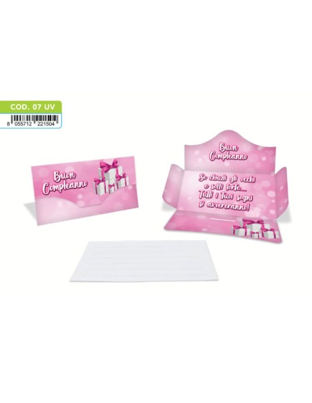 Kit ricarica Buon Compleanno / Porta Soldi Basic