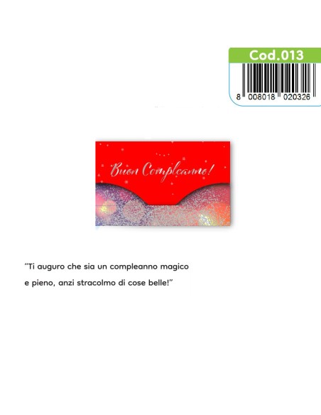 Kit ricarica Compleanno / Porta Soldi Deluxe