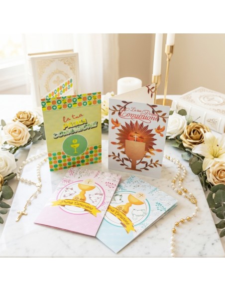 Kit ricarica Prima Comunione / biglietti di auguri mod. Flash