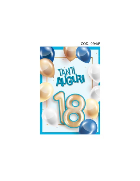 Kit ricarica 18 Anni / biglietti di auguri mod. Flash