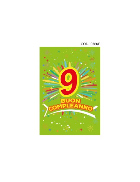 Kit ricarica Compleanni (2, 3, 4, 5, 6, 7, 8, 9, 10 anni) / biglietti di auguri mod. Flash